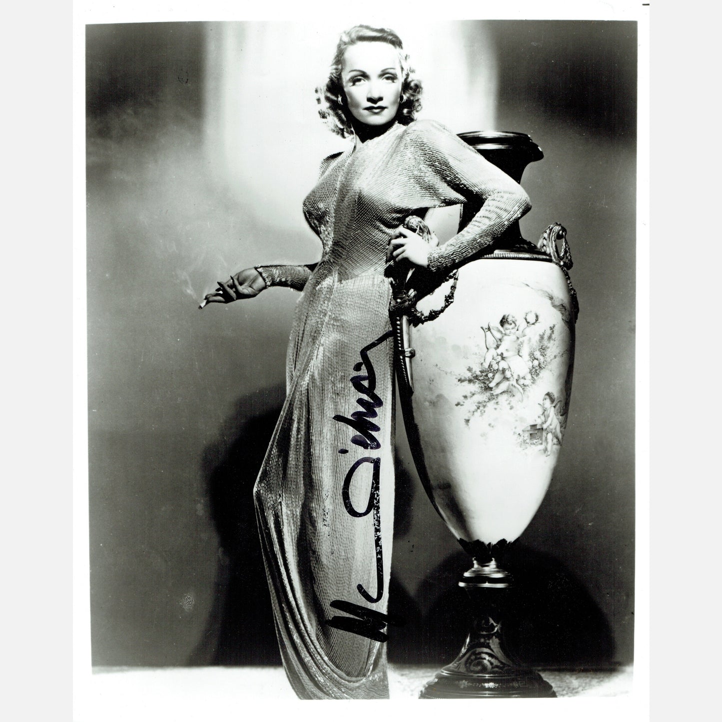 MARLENA DIETRICH autograph JSA signed 8x10 photography