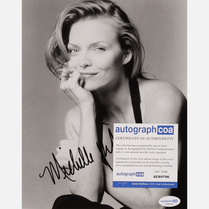 MICHELLE PFEIFFER autograph ACOA signed 8x10 photography B&W