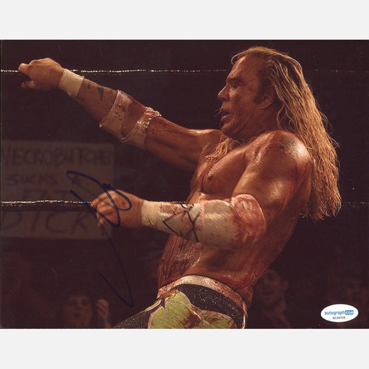 MICKEY ROURKE autograph ACOA signed 8x10 photography Wrestler