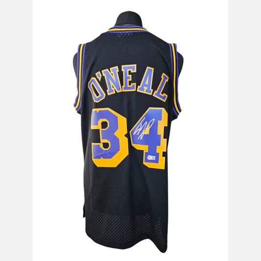 SHAQUILLE O'NEAL autograph BECKETT certificate signed NBA M&N jersey LA LAKERS