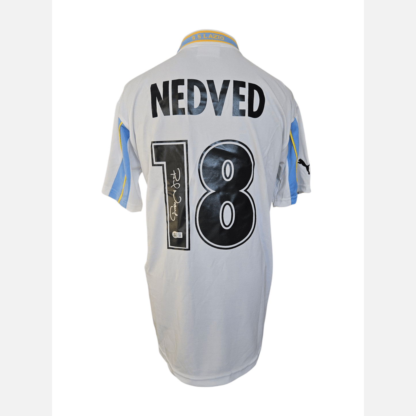 PAVEL NEDVED signed soccer jersey BECKETT certificate S.S. Lazio