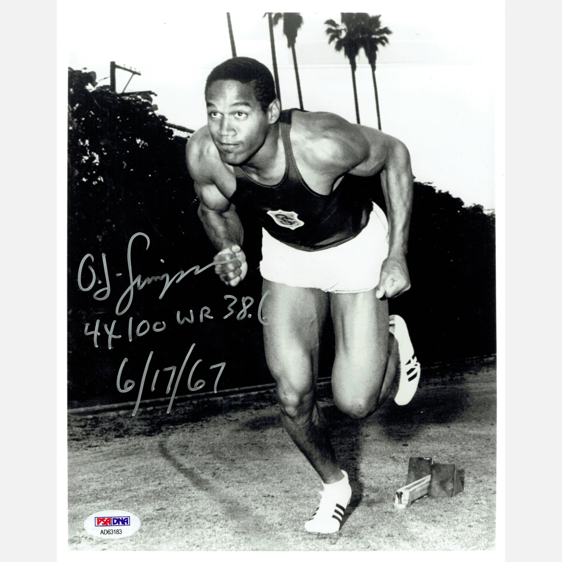 O.J. SIMPSON autograph ACOA signed 8x10 photography 8x10