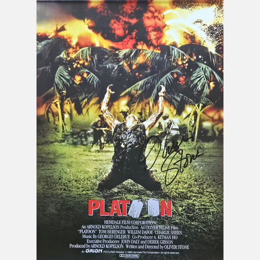 OLIVER STONE autograph ACOA signed poster 12x17 PLATOON 12x18