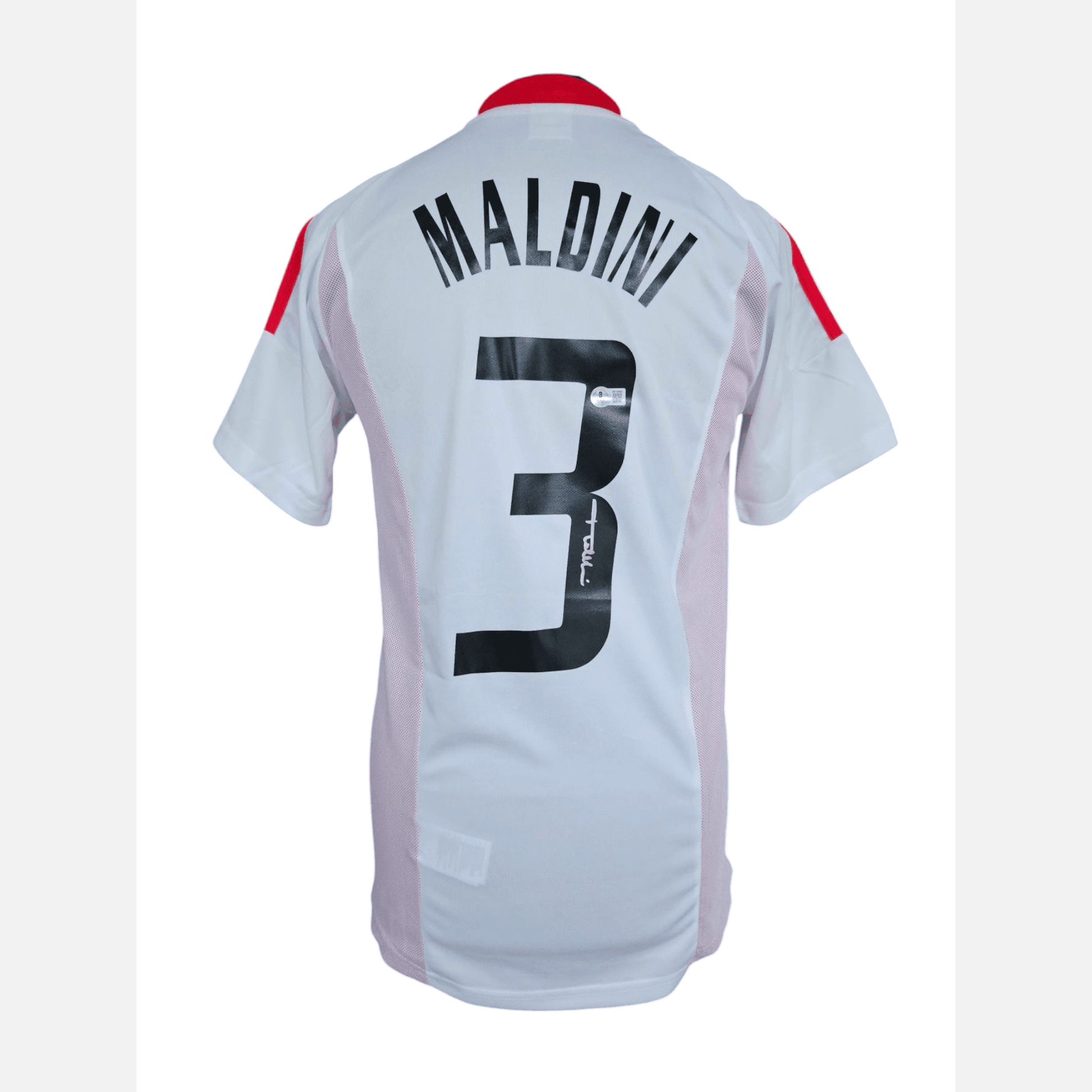 PAOLO MALDINI signed soccer jersey BECKETT certificate AC Milan Jersey
