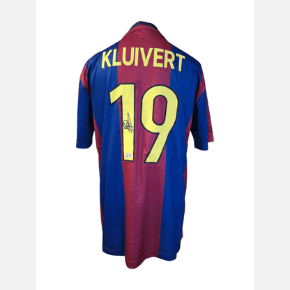 PATRICK KLUIVERT signed soccer jersey BECKETT certificate FC Barcelona Jersey