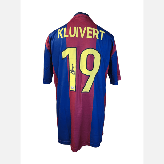 PATRICK KLUIVERT signed soccer jersey BECKETT certificate FC Barcelona Jersey