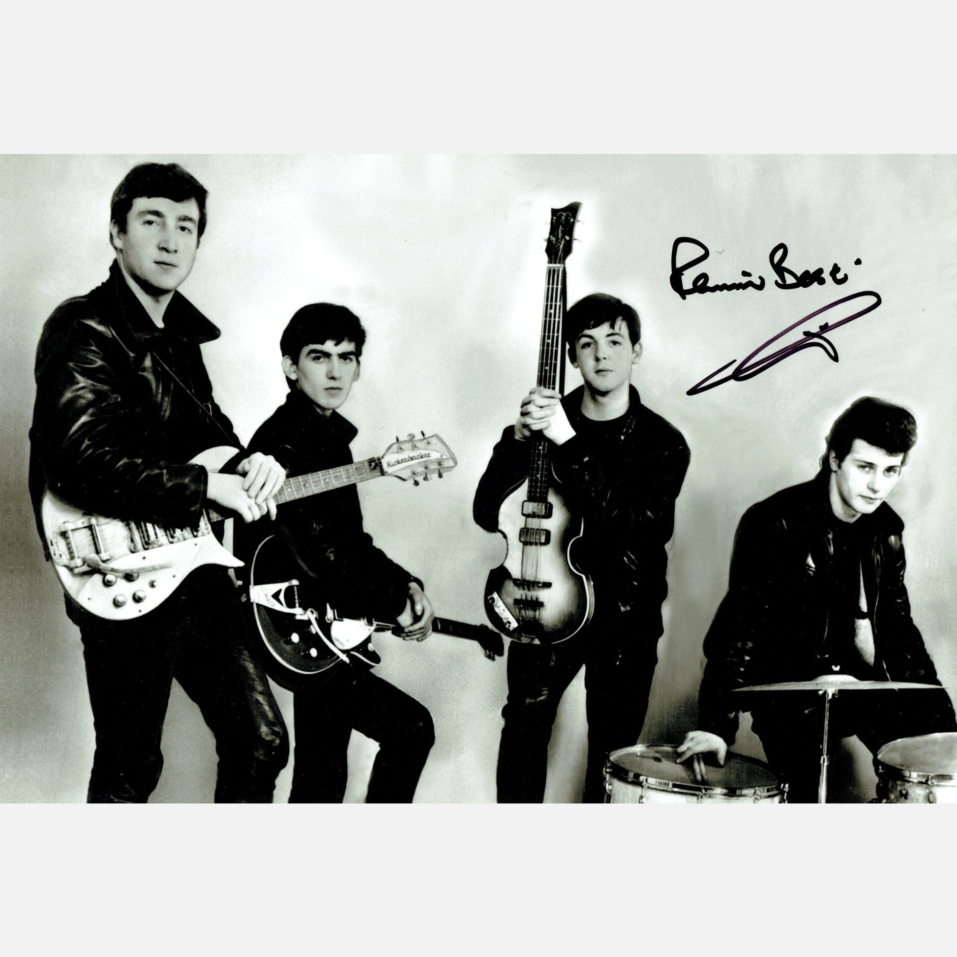 PETE BEST autograph ACOA signed 8x12 photography THE BEATLES 8x10