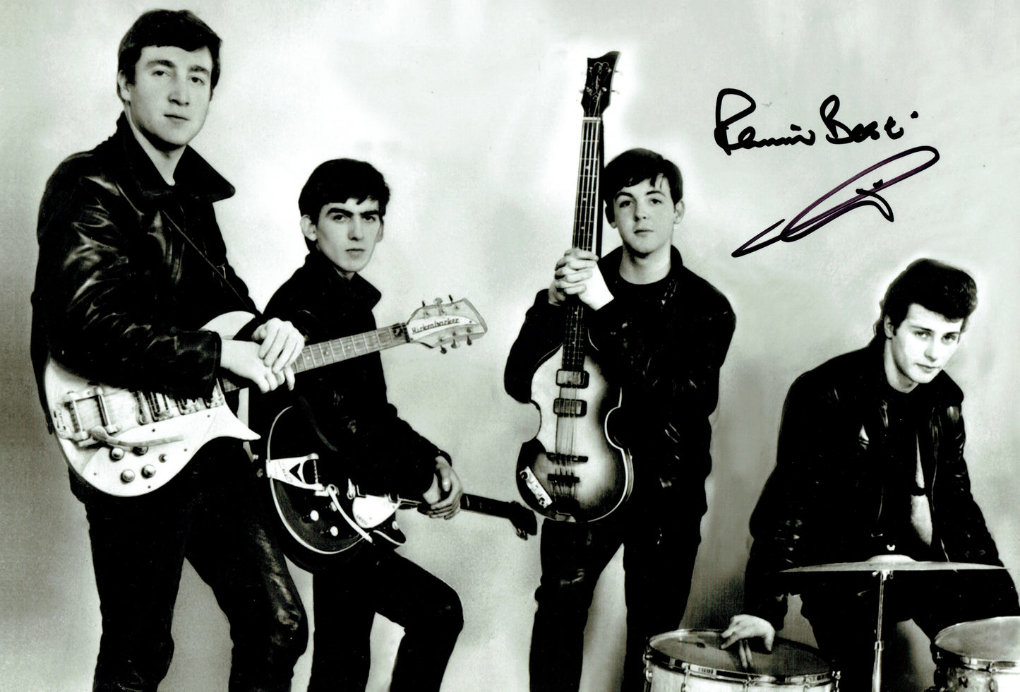 PETE BEST autograph ACOA signed 8x12 photography THE BEATLES