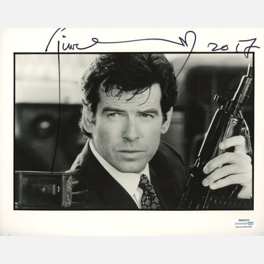 PIERCE BROSNAN autograph ACOA signed 8x10 photography JAMES BOND 007