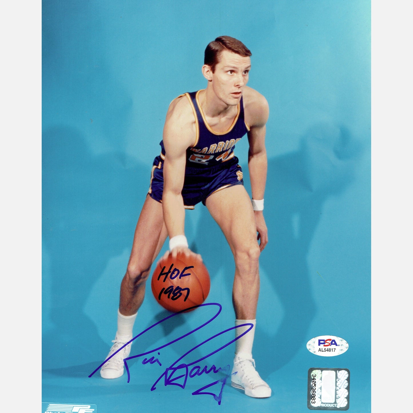 RICK BARRY autograph PSA signed 8x10 photography NBA