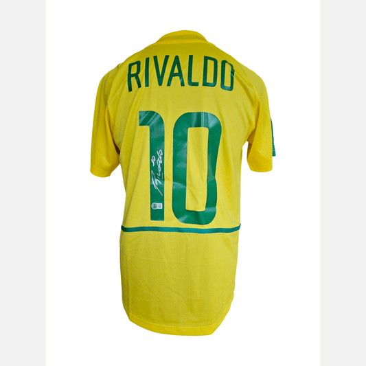 RIVALDO signed soccer jersey BECKETT certificate Brazil Jersey