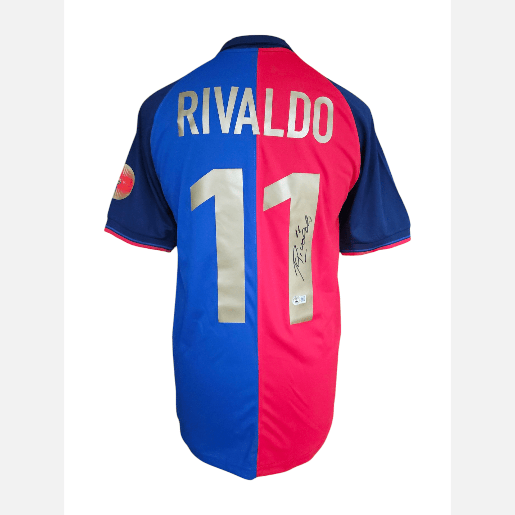 RIVALDO signed soccer jersey BECKETT certificate FC Barcelona Jersey
