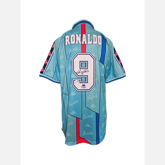 RONALDO NAZARIO signed soccer jersey BECKETT certificate FC Barcelona Jersey