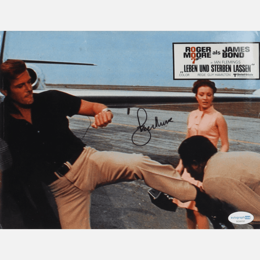 ROGER MOORE autograph BECKETT signed 8x10 photography 007 JAMES BOND