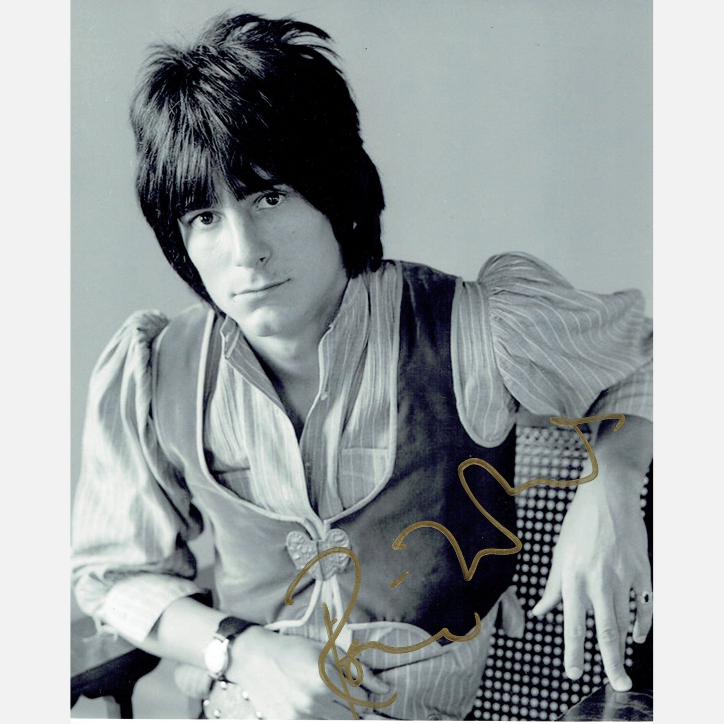 RONNIE WOOD autograph ACOA signed 8x10 photography (ROLLING STONES)