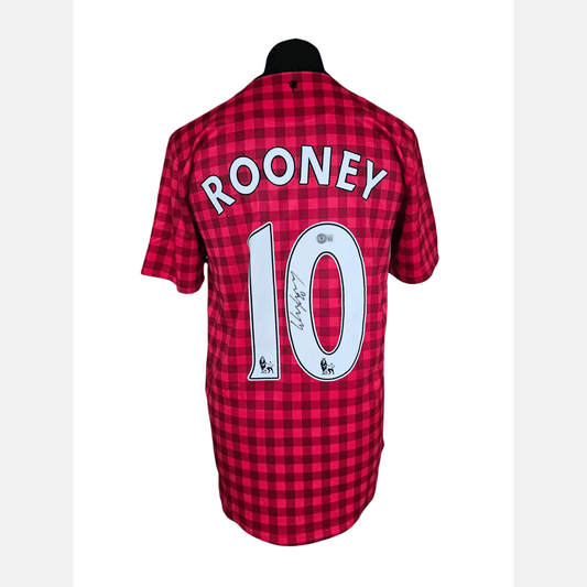 WAYNE ROONEY signed soccer jersey BECKETT certificate Manchester United