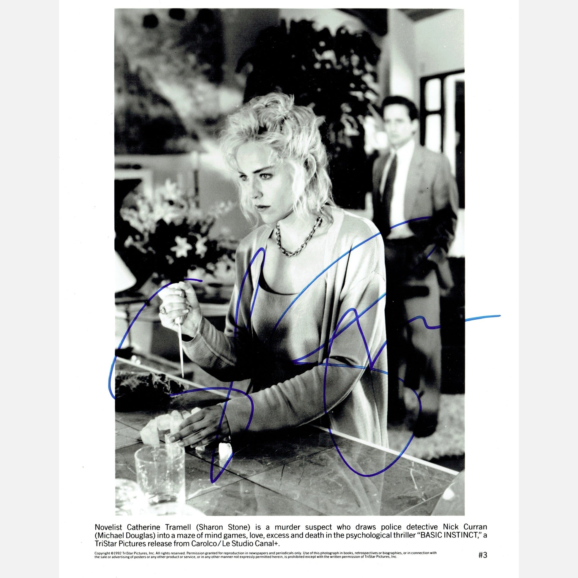 SHARON STONE autograph ACOA signed 8x10 photography BASIC INSTINCT 8x10