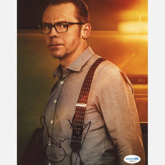 SIMON PEGG autograph ACOA signed 8x10 photography Mission Impossible 8x10