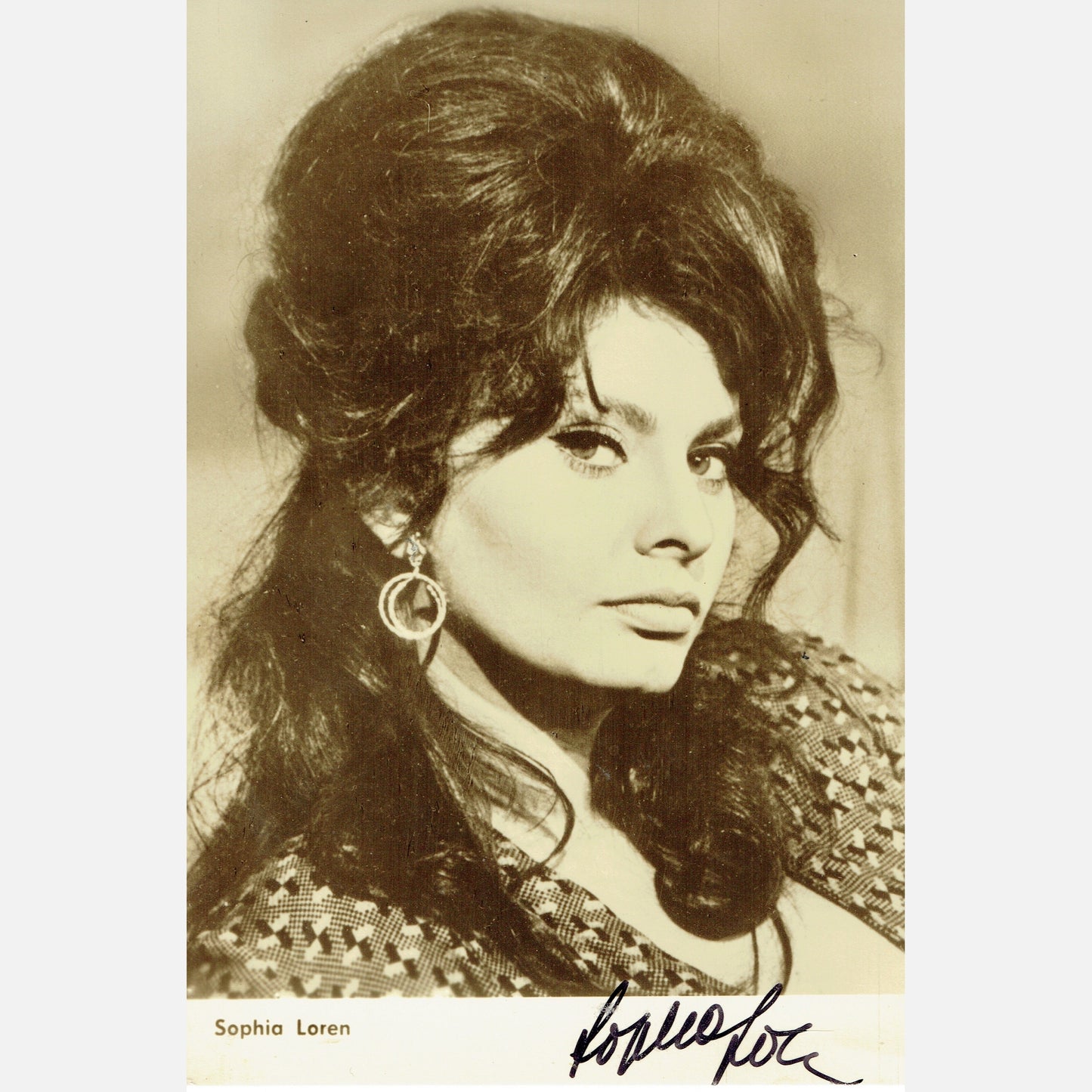 SOPHIA LOREN autograph ACOA signed 4x6 VINTAGE photography