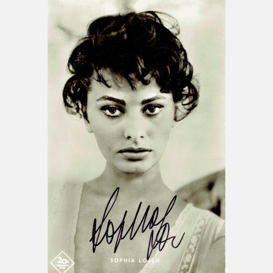 SOPHIA LOREN autograph ACOA signed 3,5x5,5 VINTAGE photography