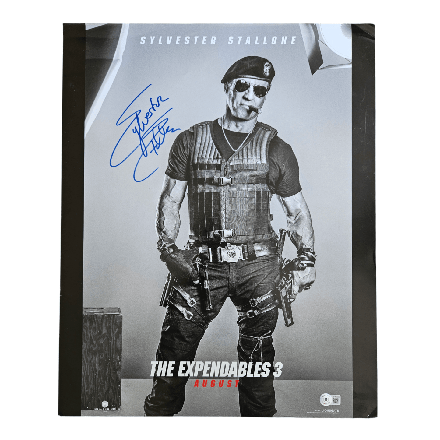 SYLVESTER STALLONE autograph BECKETT signed 16x20 photography EXPENDABLES 3