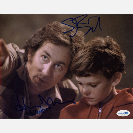 STEVEN SPIELBERG & HENRY THOMAS autographs ACOA signed 8x10 photography ET