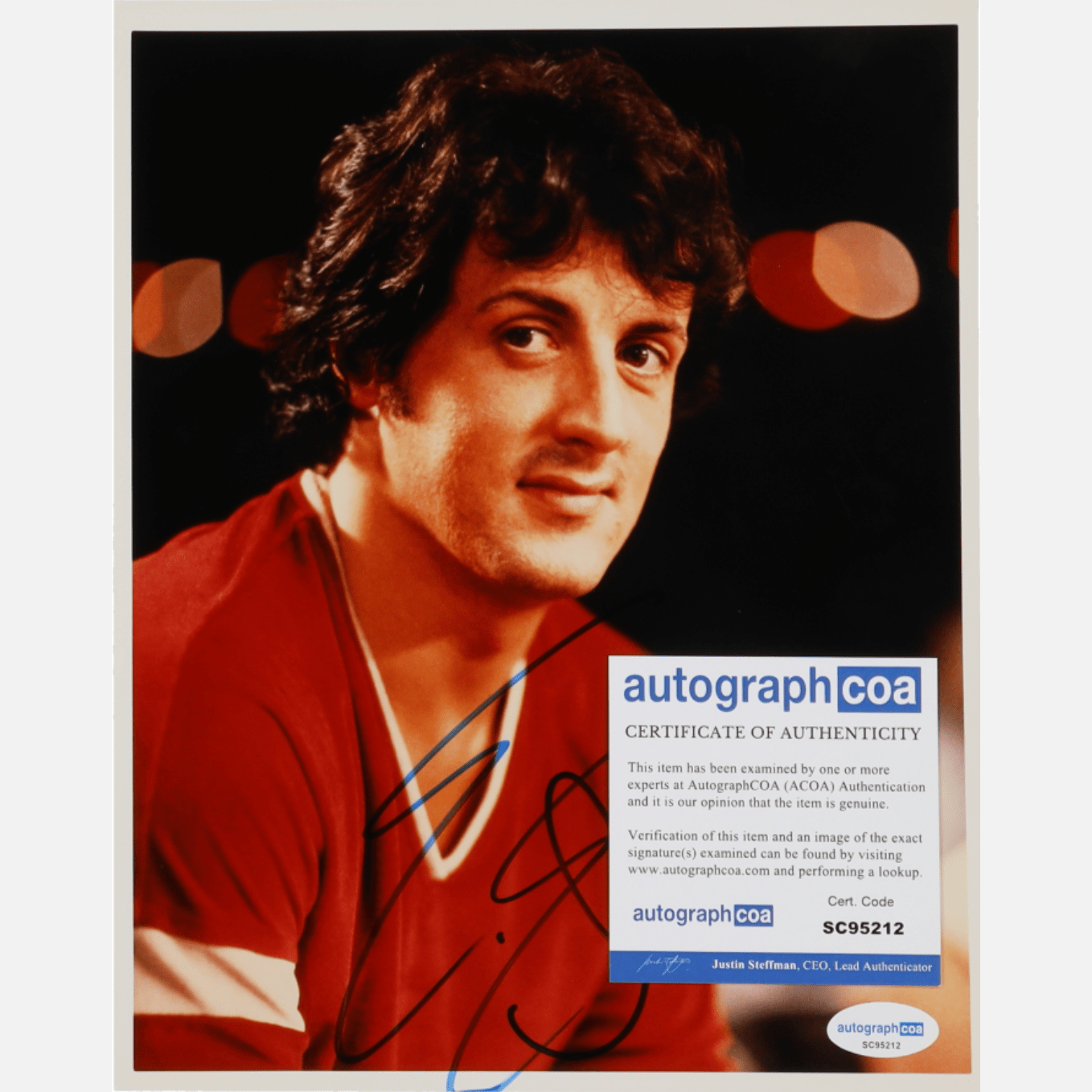 SYLVESTER STALLONE autograph ACOA signed 8x10 photography