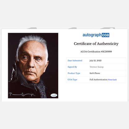 TERENCE STAMP autograph ACOA signed 8x10 photography