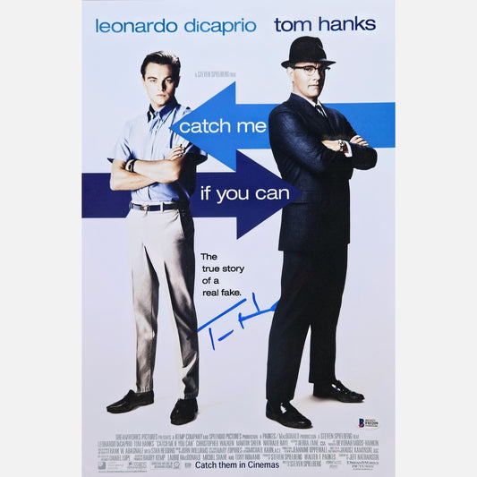 TOM HANKS autograph Beckett signed poster 12x18 Catch me if you can