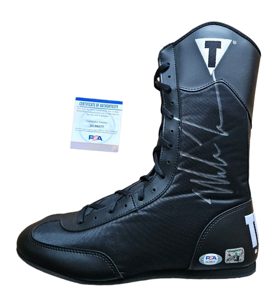 MIKE TYSON Autogramm PSA Zertifikat signiert Boxschuh