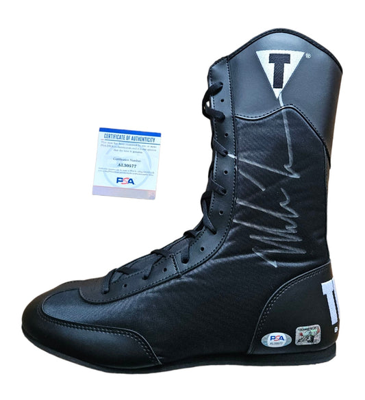 MIKE TYSON Autogramm PSA Zertifikat signiert Boxschuh