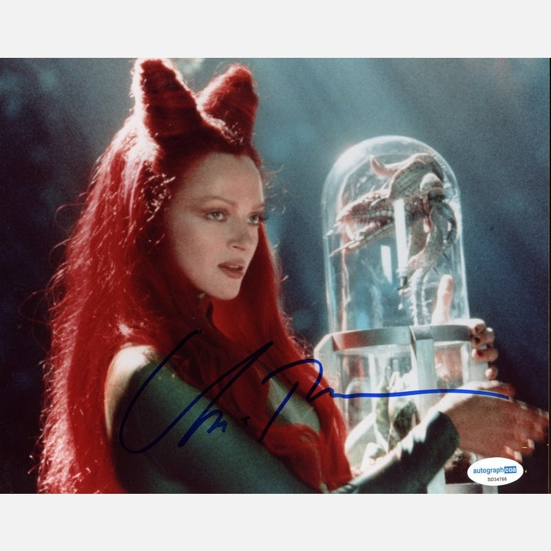 UMA THURMAN autograph ACOA signed 8x10 photography BATMAN