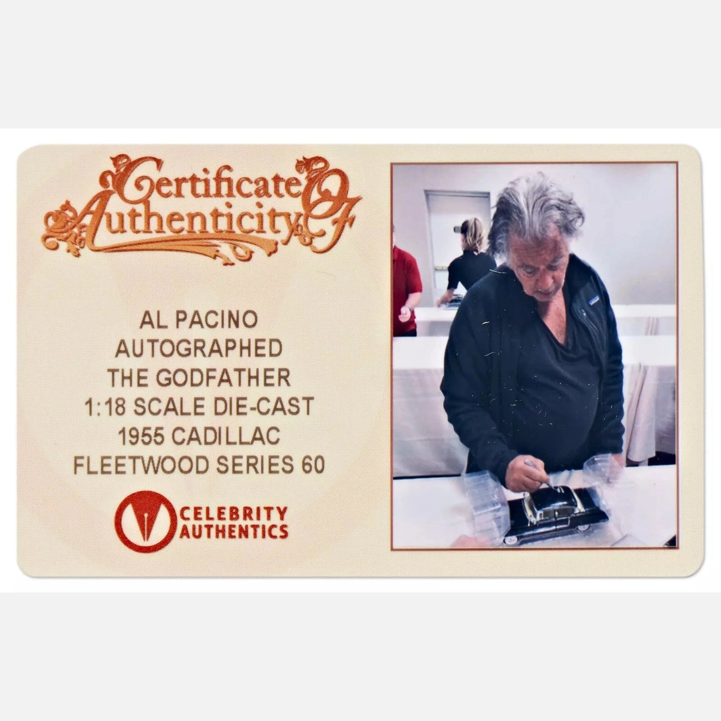 AL PACINO autograph Celebrity Authentics ACOA signed 1955 Cadillac Model THE GODFATHER